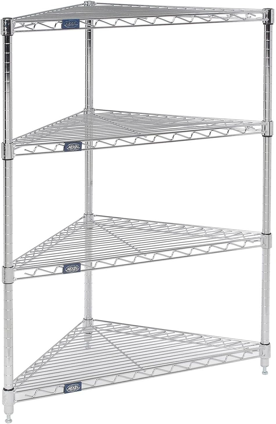 42 x 24 x 18 Inch Chrome Corner Wire Shelving Unit