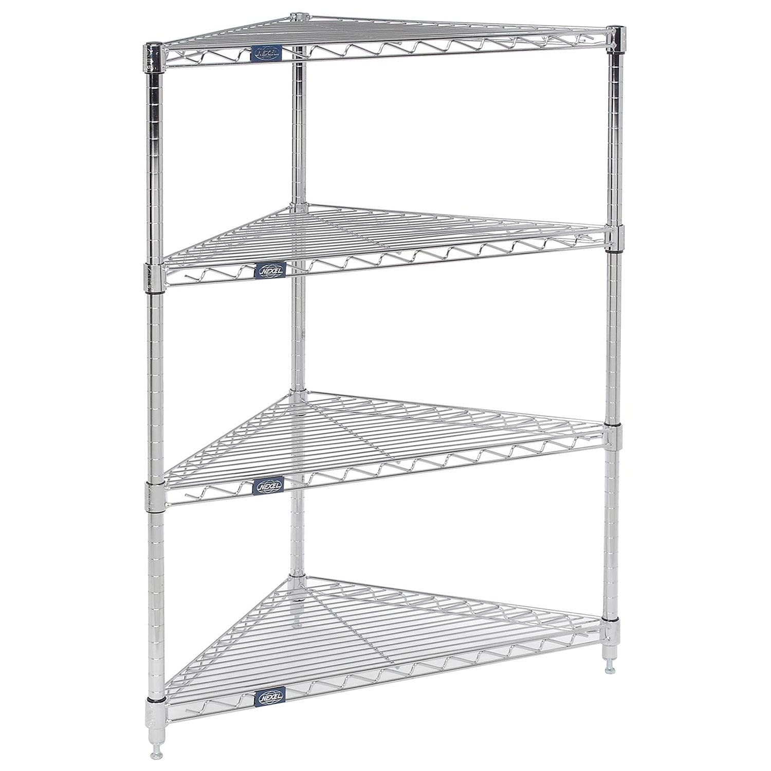 42 x 24 x 18 Inch Chrome Corner Wire Shelving Unit