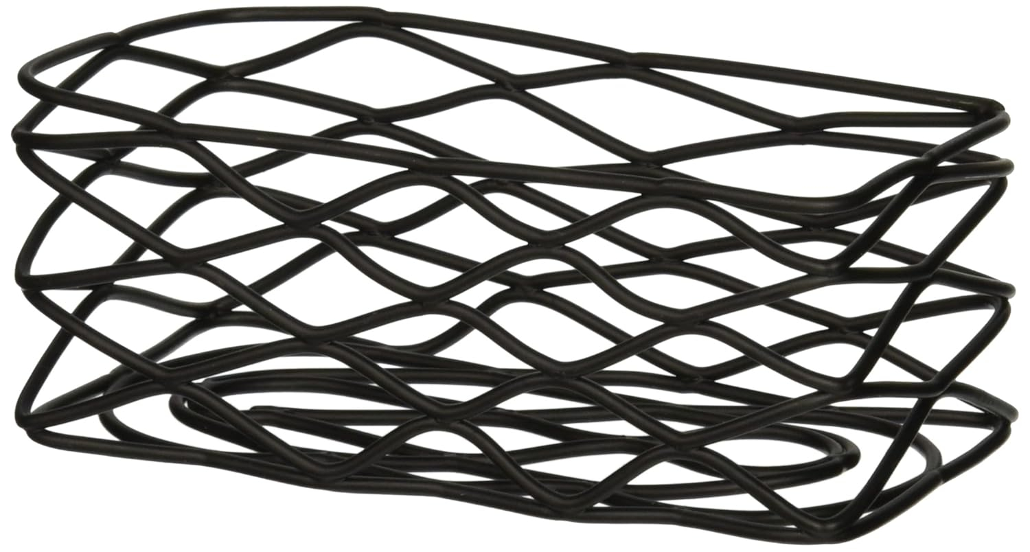 Black Wire Rectangular Condiment Basket