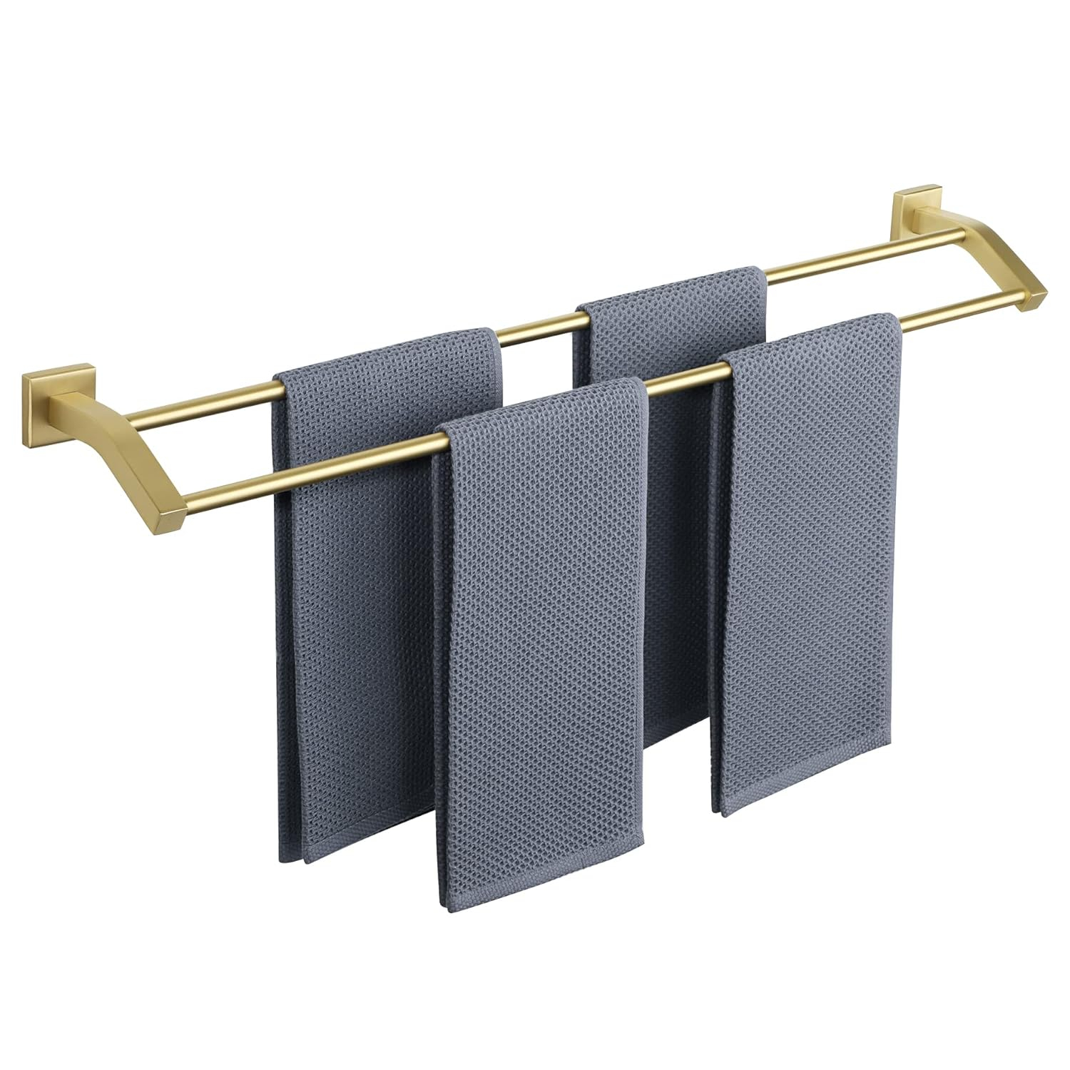 Alise Bath Double Towel Bars Towel Racks for Bathroom,Wall Mount Towel Holder Heavy Duty SUS304 Stainless Steel Towel Hanger Rail,GK9800-G Gold Finish 32-Inch