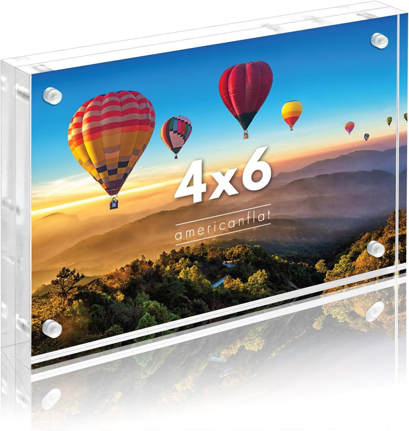 4x6 Acrylic Picture Frame - Clear Magnetic Photo Frame for Tabletop Display - Sleek and Stylish Plexiglass Frame - Horizontal and Vertical Format - Ideal for Home Décor and Gifts