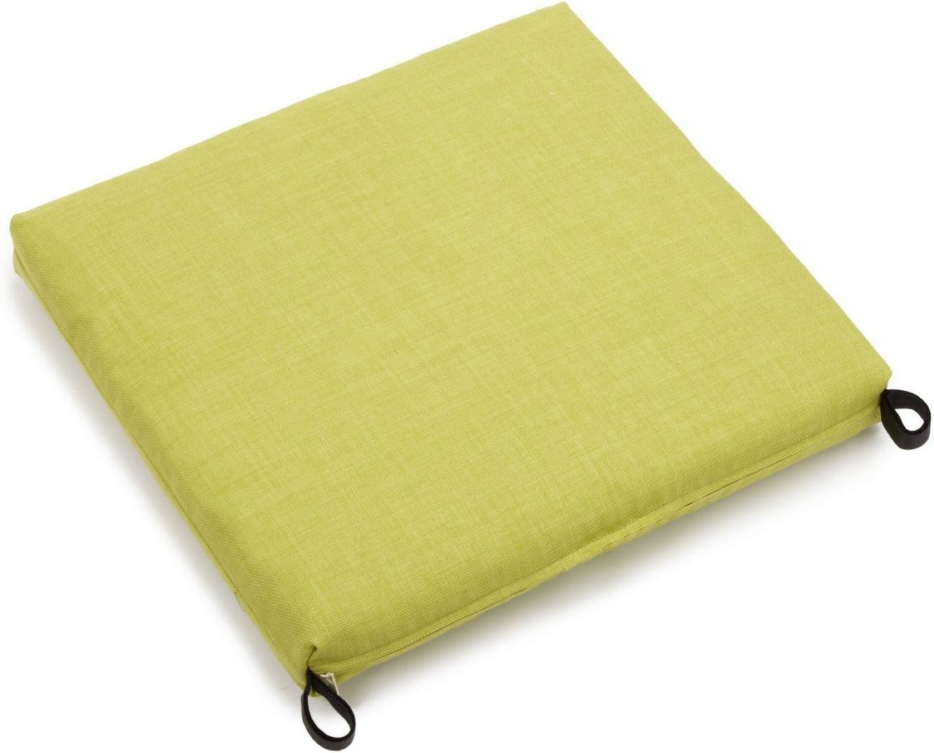 Blazing Needles Solid Outdoor Spun Polyester Chair Cushion, 20" x 19", Lime