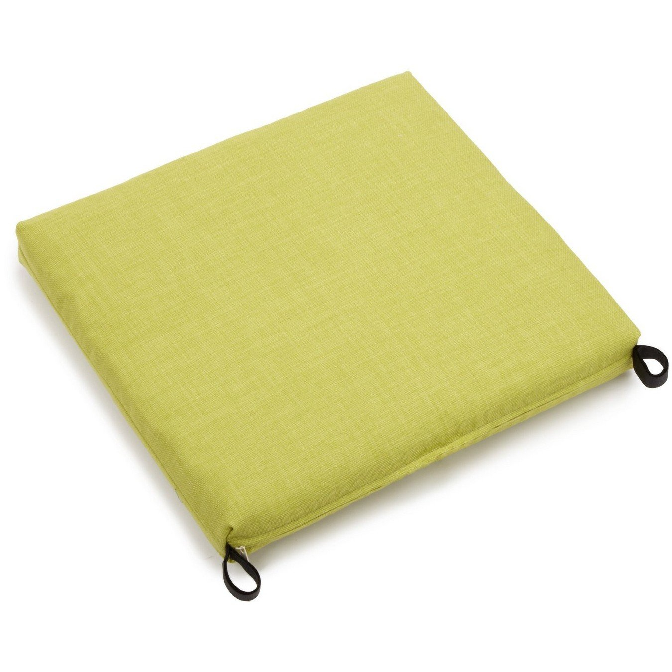 Blazing Needles Solid Outdoor Spun Polyester Chair Cushion, 20" x 19", Lime