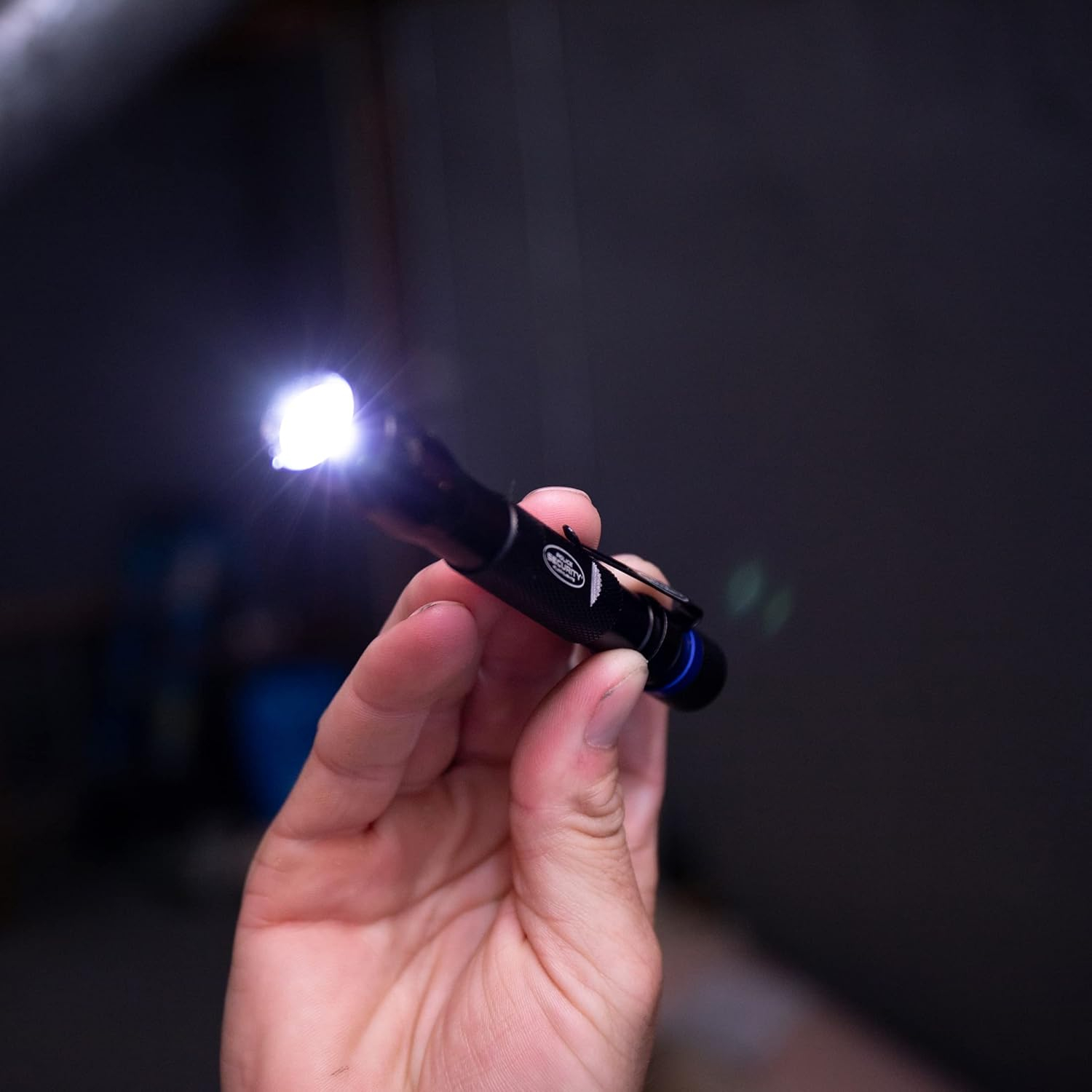 Black Tactical LED Pen Flashlight with Water Resistant Design