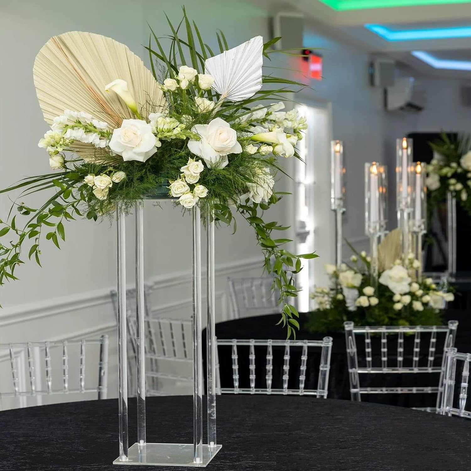 Clear Acrylic Tall Flower Stand Set for Weddings and Events