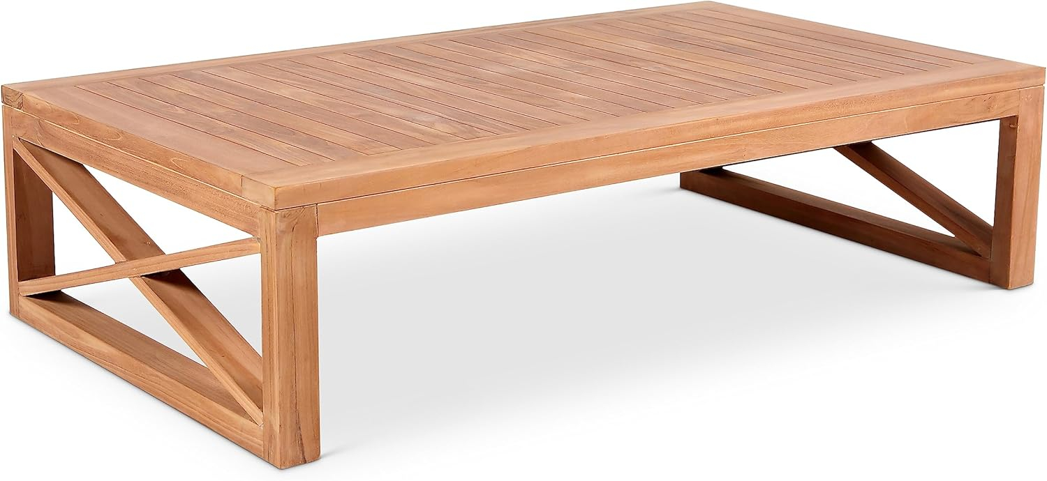 Meridian Furniture Anguilla Natural Teak Outdoor Coffee Table