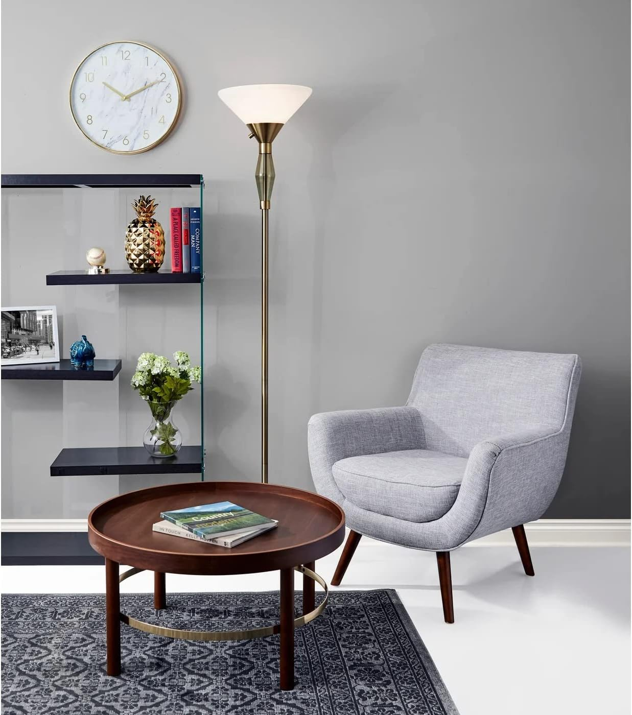 Clyde Torchiere Floor Lamp (71")