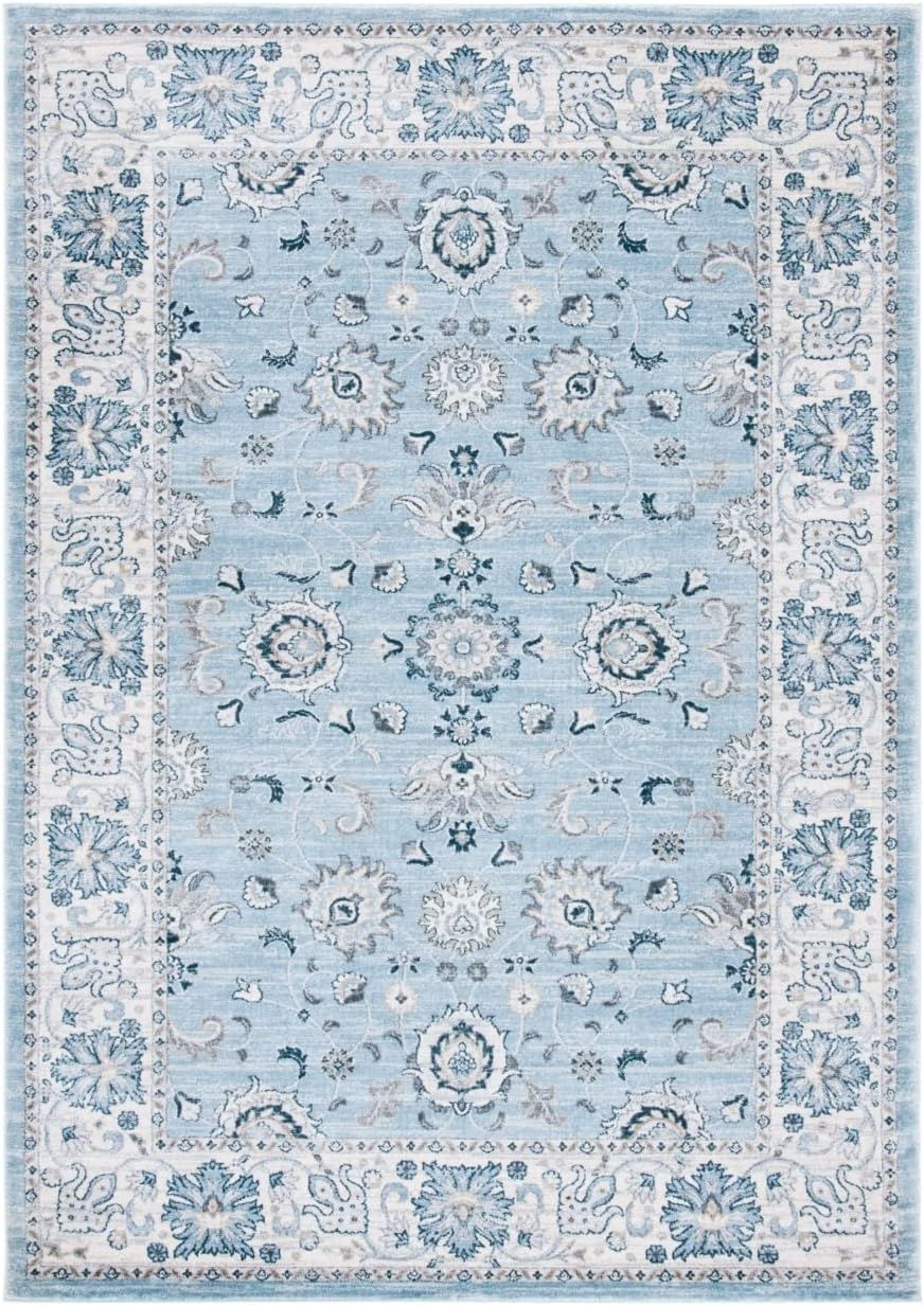 SAFAVIEH Isabella Kiana Oriental Area Rug, Light Blue/Cream, 10' x 14'