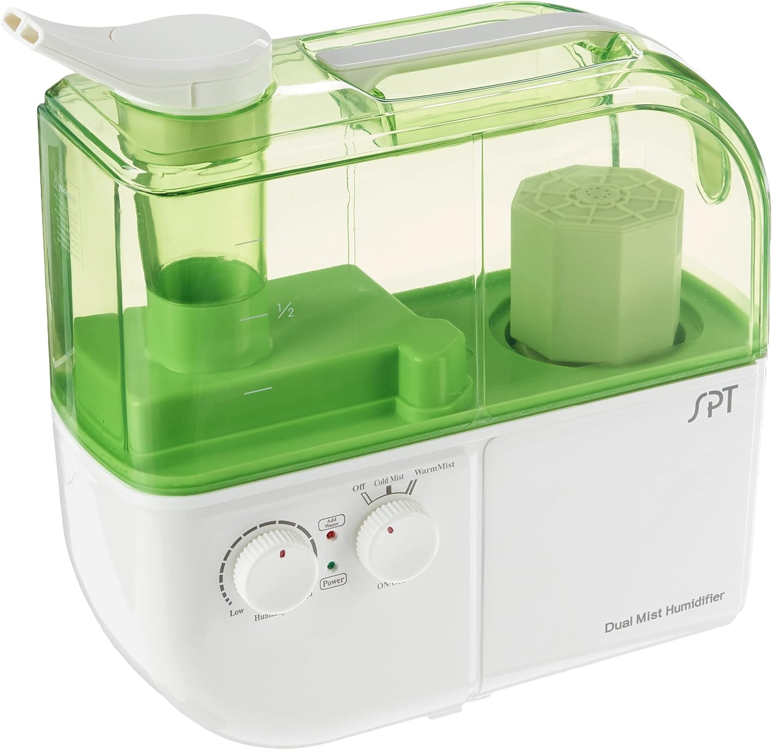 Sunpentown Dual Mist Humidifier with ION Exchange Filter, White