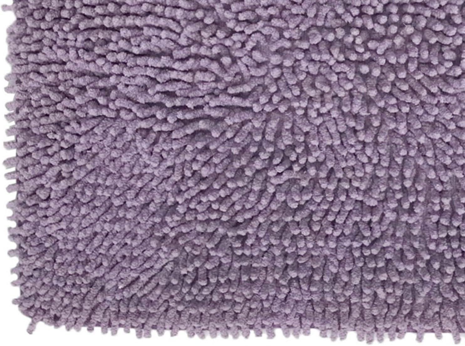 Home Weavers Fantasia Collection 100% Cotton Bathroom Rugs Set, Machine Washable Rug, Extra Soft & Water Absorbent bath Rug, Kitchen Mat, Bath Carpet, Bath Floor Mat Non Slip, 24"x40" Rectangle Purple