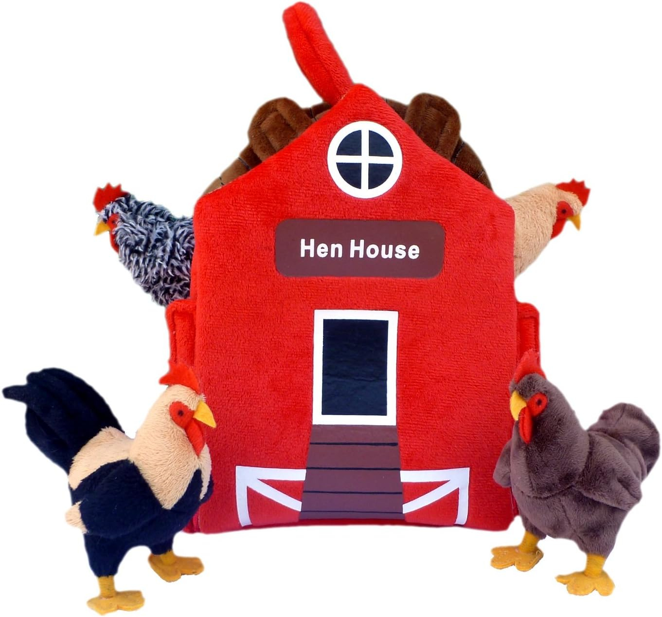 Adore 12" Hen House Chicken Coop Plush Stuffed Animal Playset