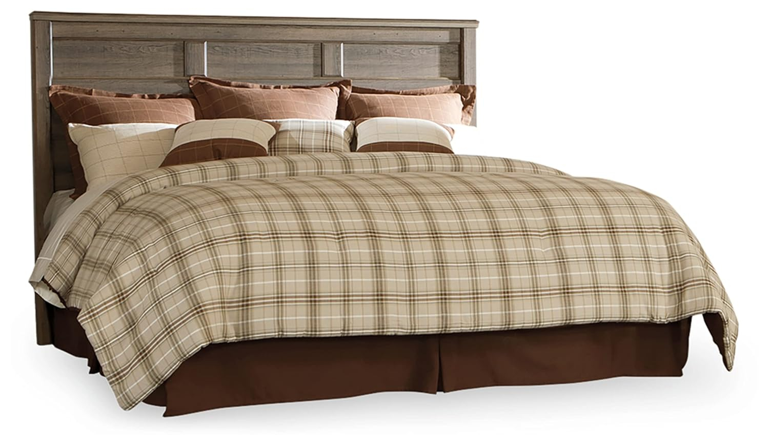 Bowery Hill Modern King California King Panel Headboard in Brown