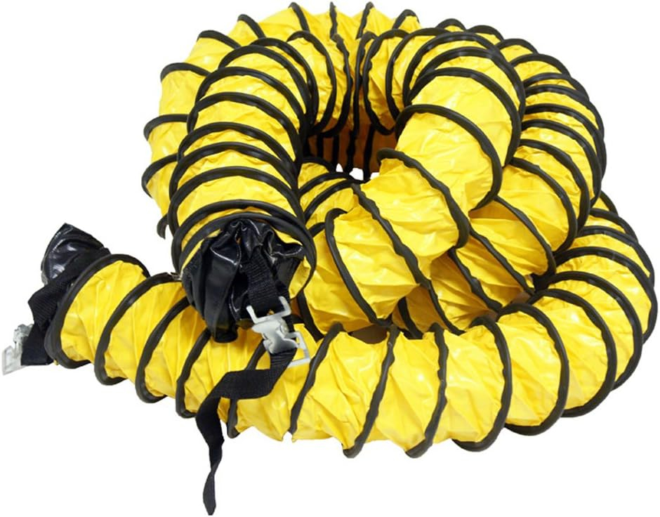 Yellow 24-Inch PVC-Coated Polyester Flexible Duct Hose