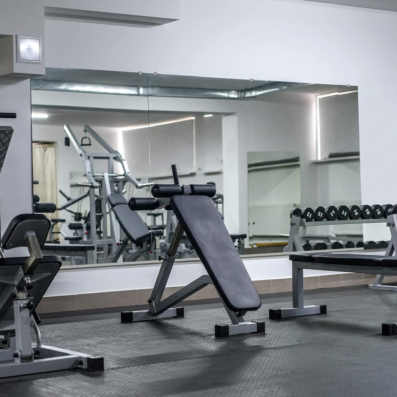 Home Gym Mirror 47.5x31.5 inches 1/4" Thick, Large Full Body Mirror for Yoga, Large Wall Mirror Full Length for Fitness, Garage, Dance Studio, Wall Mirror for Home Gym