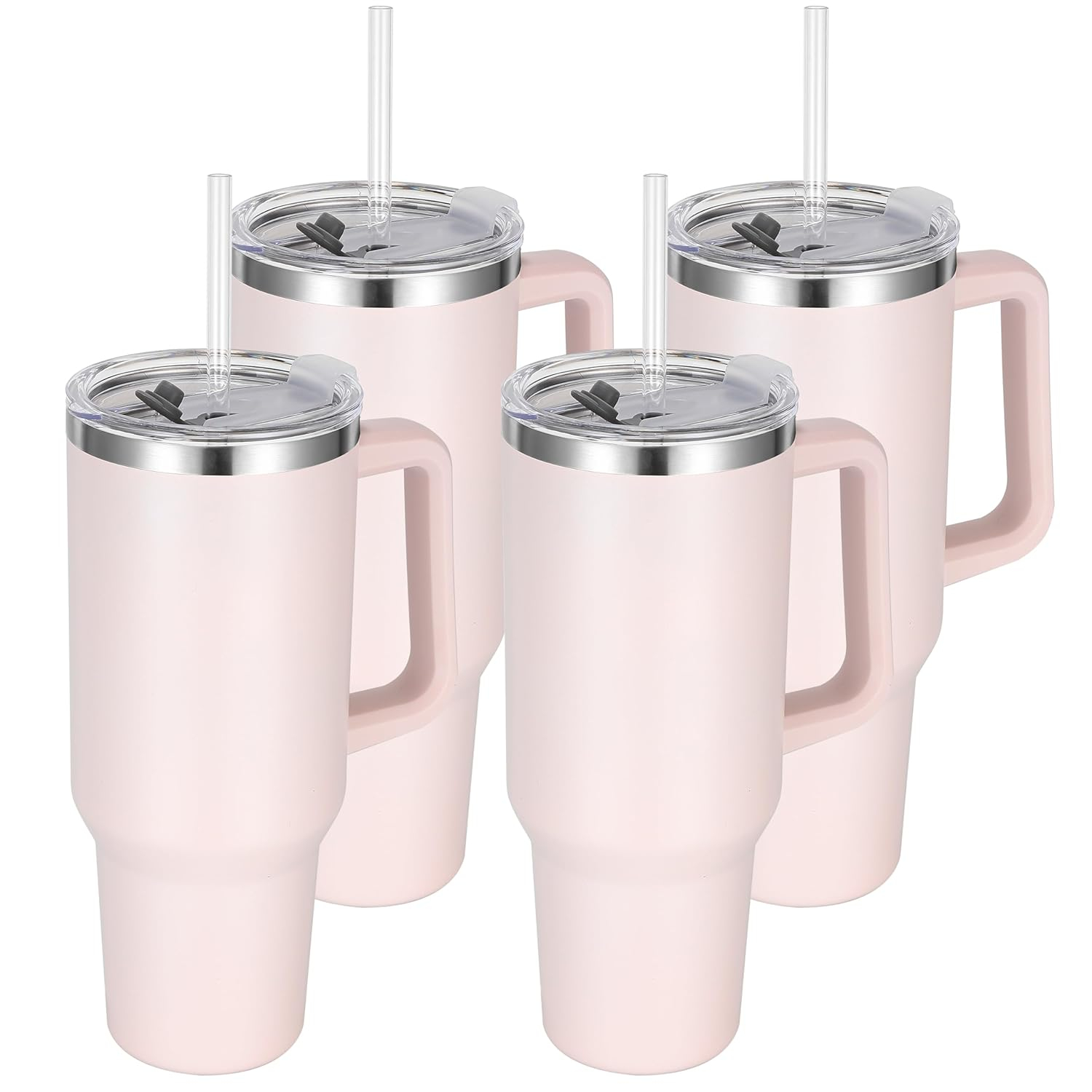 40oz Explosive Car Cup Handle Thermos Cup Stainless Steel Large Capacity Cold Straw Ice Bullion Cup