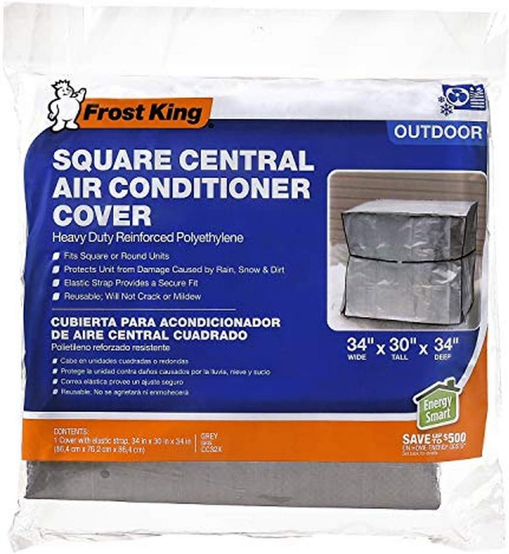 Frost King CC32XH 34x34x30 Square Central Air Conditioner Cover (Heavy Duty Reinforced Polyethylene)
