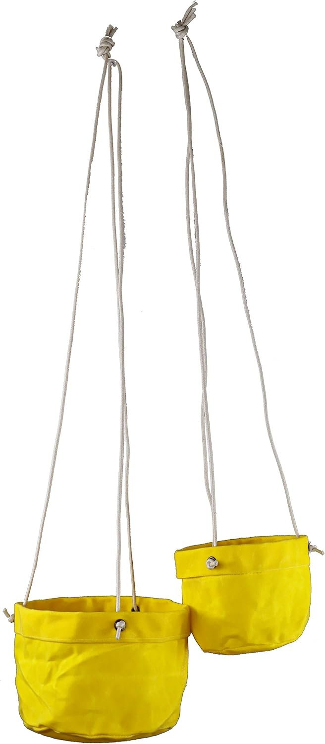 Caldo Two Plant Hangers - Perfect for Indoor or Outdoor Decoration (Yellow)