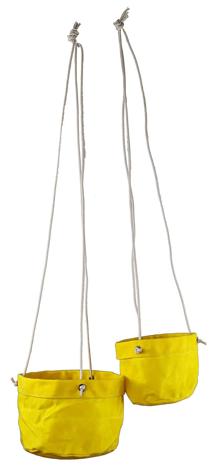 Caldo Two Plant Hangers - Perfect for Indoor or Outdoor Decoration (Yellow)
