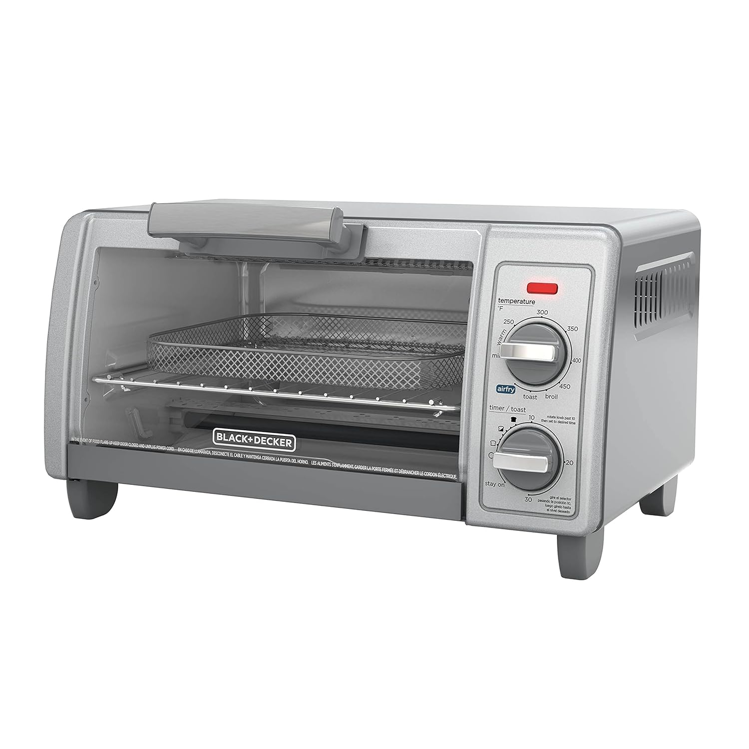 BLACK+DECKER Crisp N Bake 1200 W 4-Slice Air Fry Toaster Oven