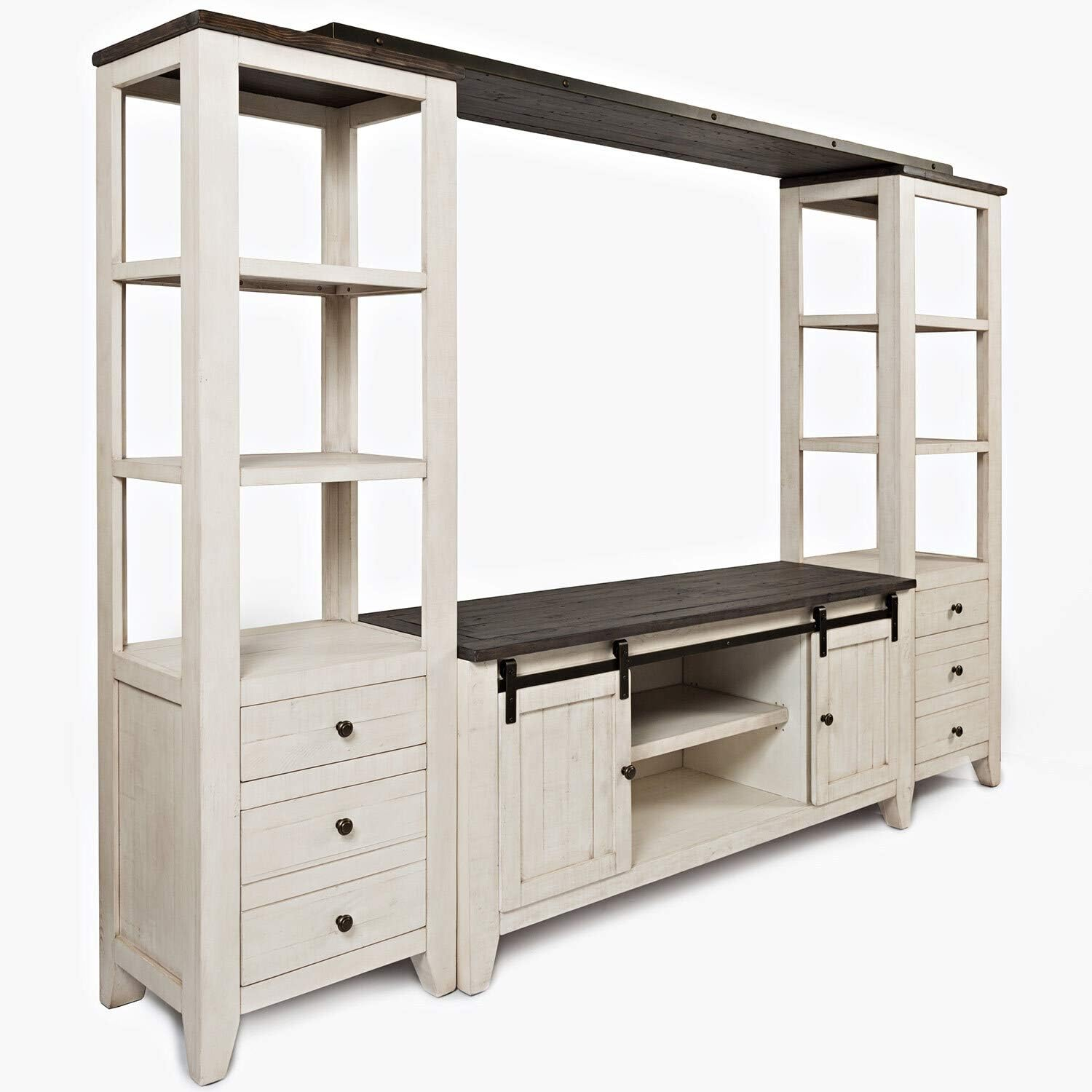 Jofran Madison County Rustic Reclaimed Pine Farmhouse Entertainment Center with 60'' TV Console