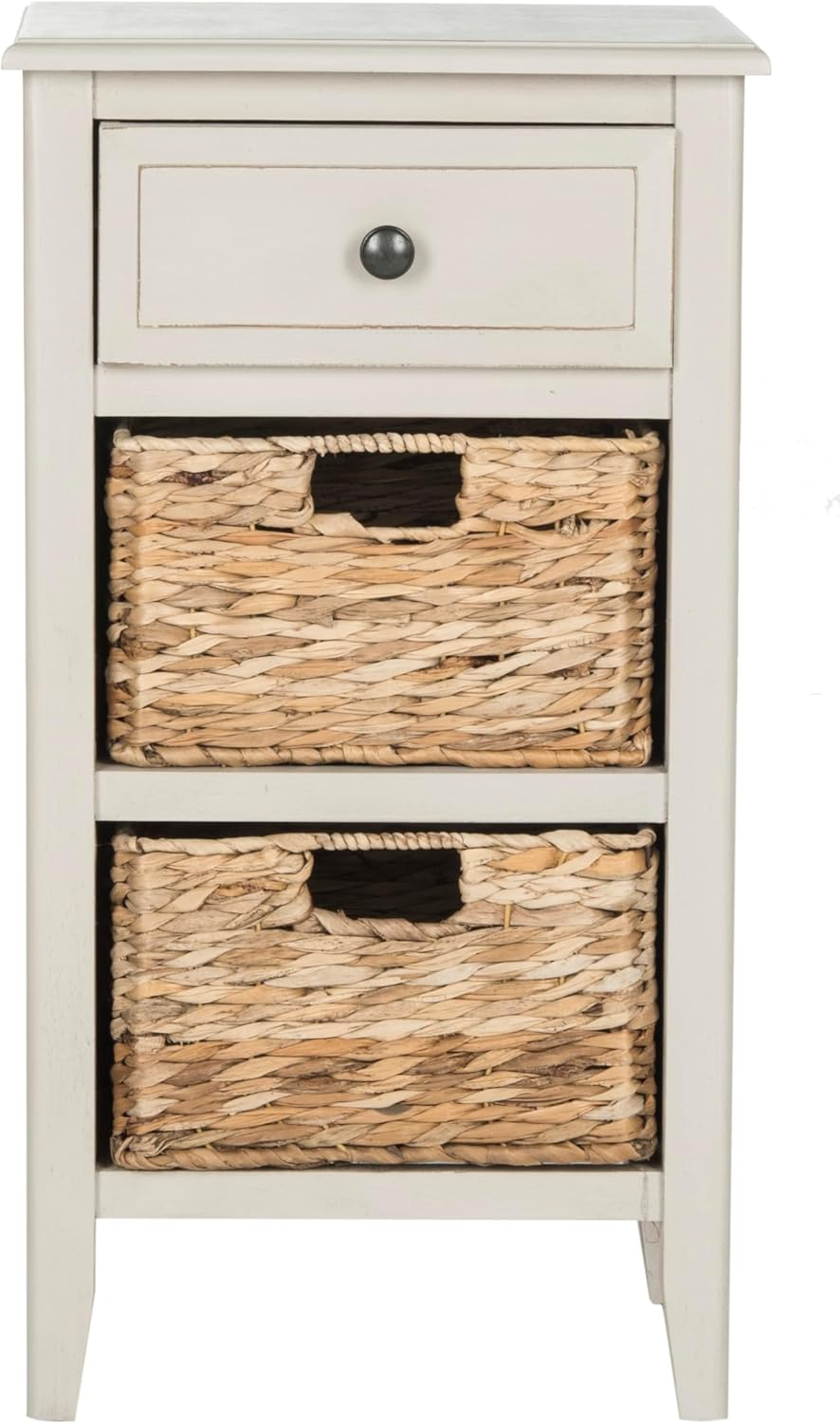 Everly Drawer Side Table - AMH5743D - Vintage Grey - Safavieh Couture