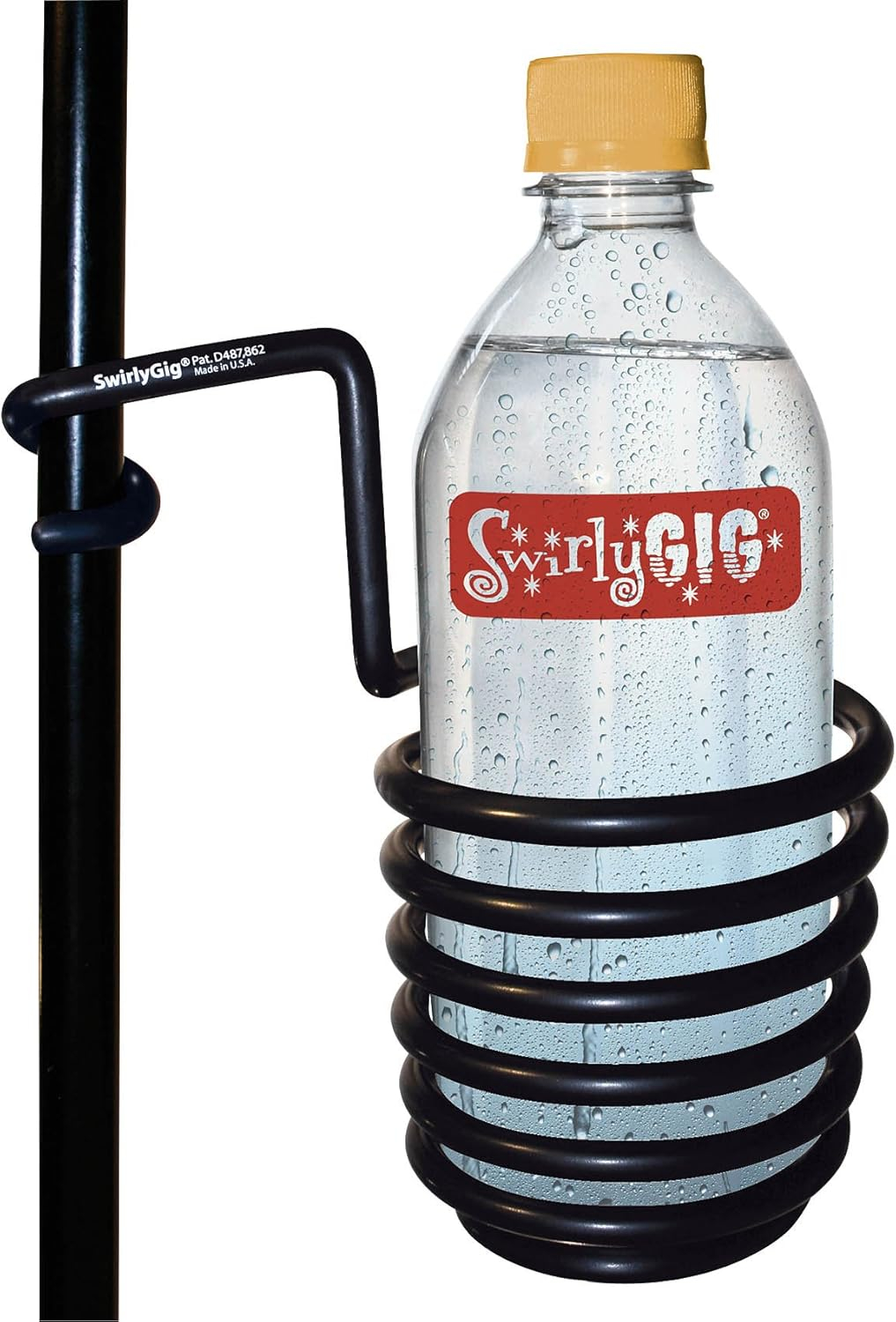 SwirlyGig SG1000 Original Drink Holder in Black for 0.5 in. Tubing
