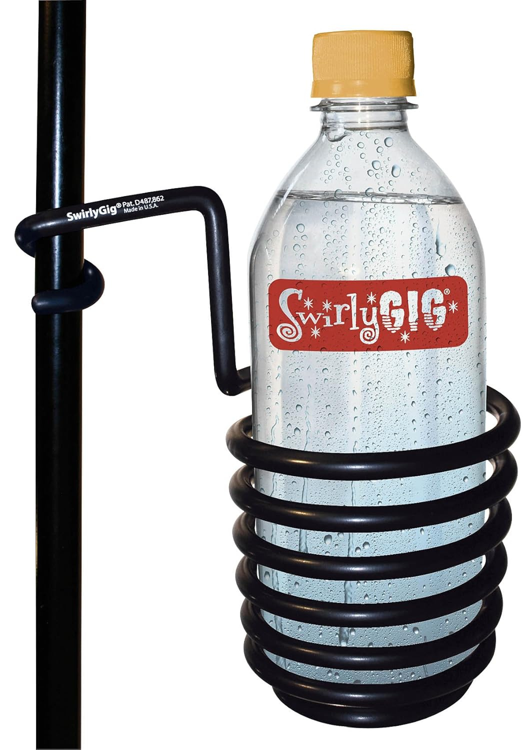 SwirlyGig SG1000 Original Drink Holder in Black for 0.5 in. Tubing