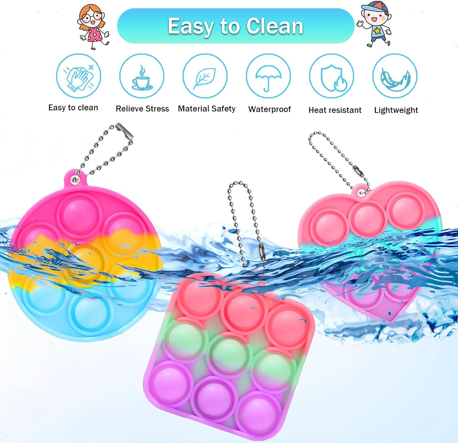 57PCS Party Favors for Kids, Fidget Toys Bulk Its Birthday Party Favors for Toddlers, Small Classroom Prizes Box Fidgets Toys, Goodie Bag Stuffers, Treasure Chest, Bubbles Poppers
