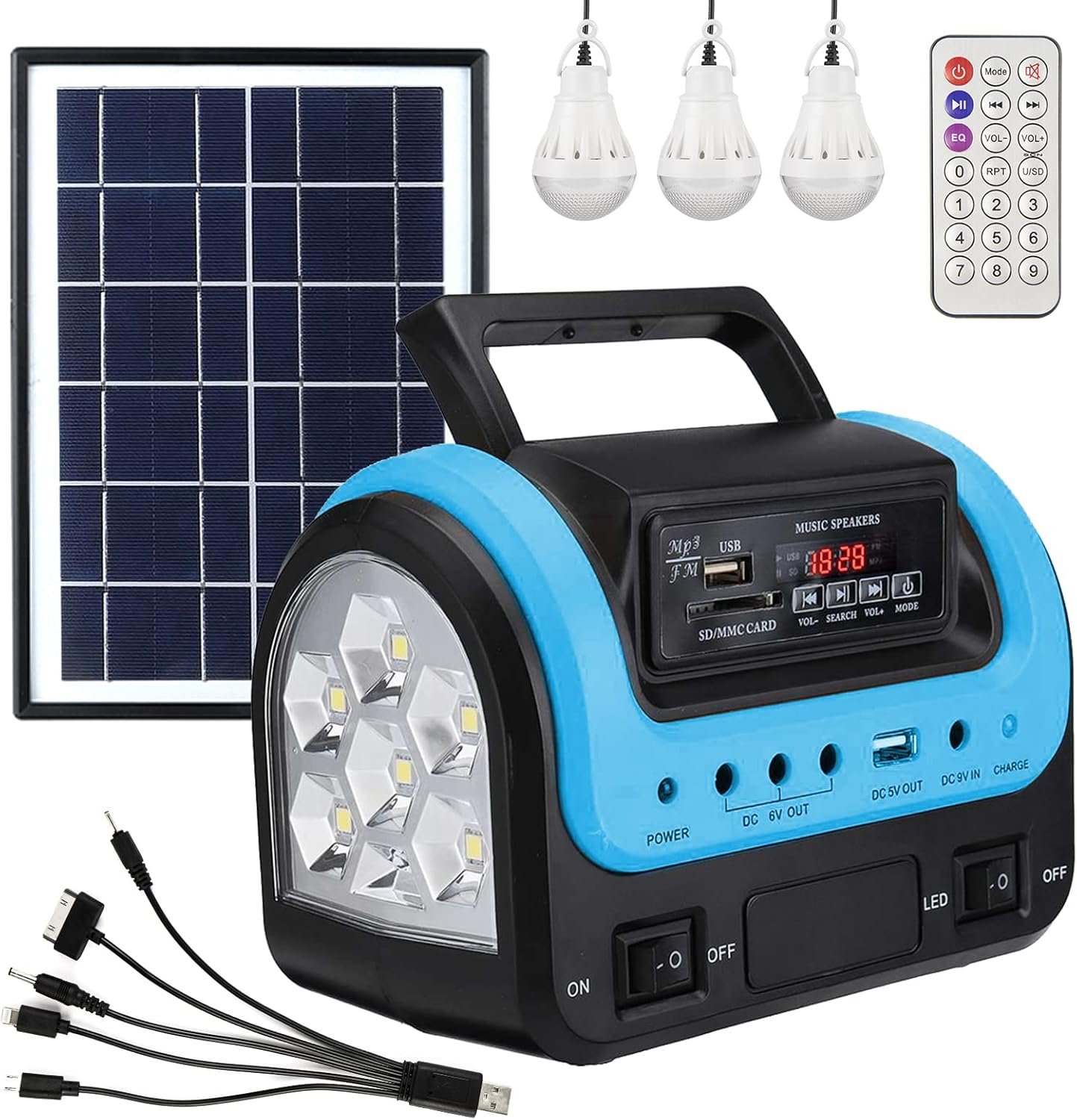 Solar Generator with Panel,Solar Power Generators Portable Power Station with Flashlight,Emergency Power Supply for Home Use Camping Hunting Emergency(Green)