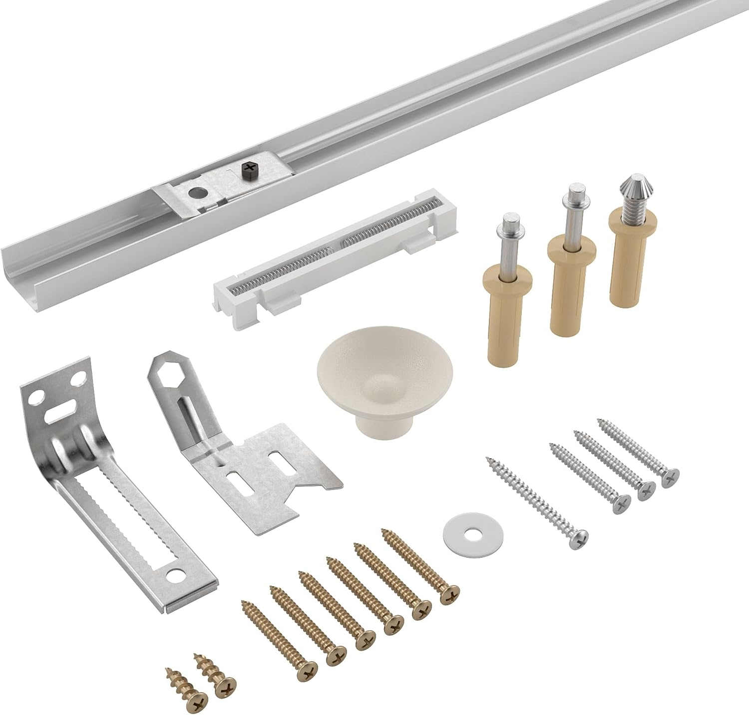 Richelieu 14014-Bc 36" Long Single Bi-Fold Door Track For Doors Up To 30 Pounds - White