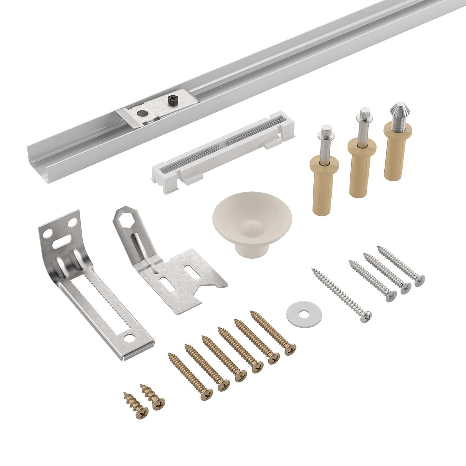 Richelieu 14014-Bc 36" Long Single Bi-Fold Door Track For Doors Up To 30 Pounds - White