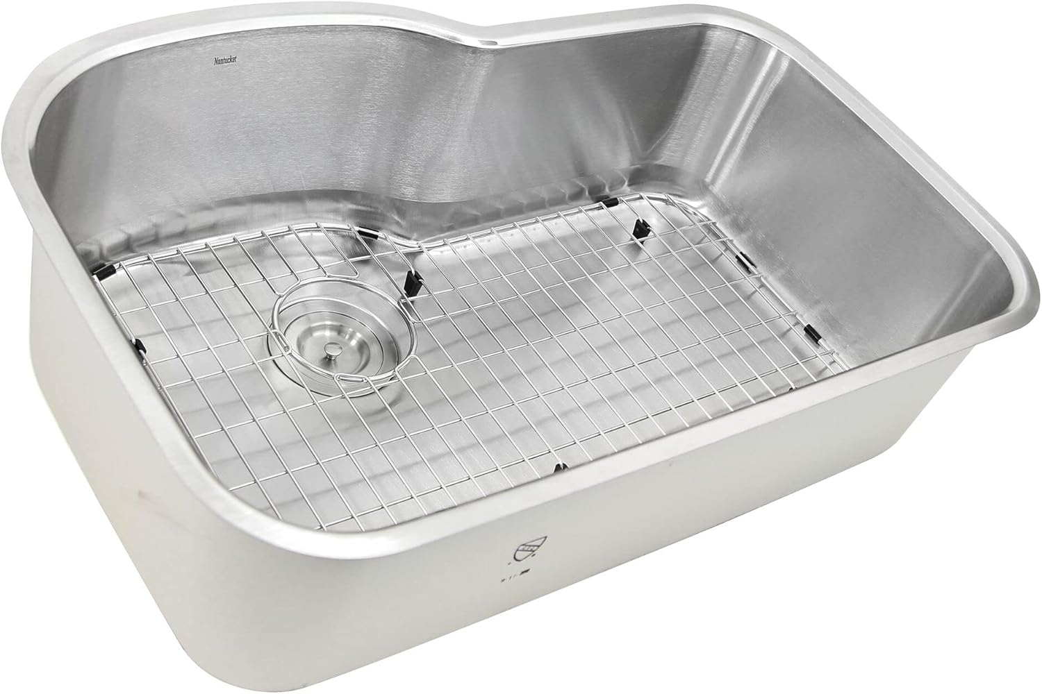 Large Brushed Satin Stainless Steel Undermount Kitchen Sink