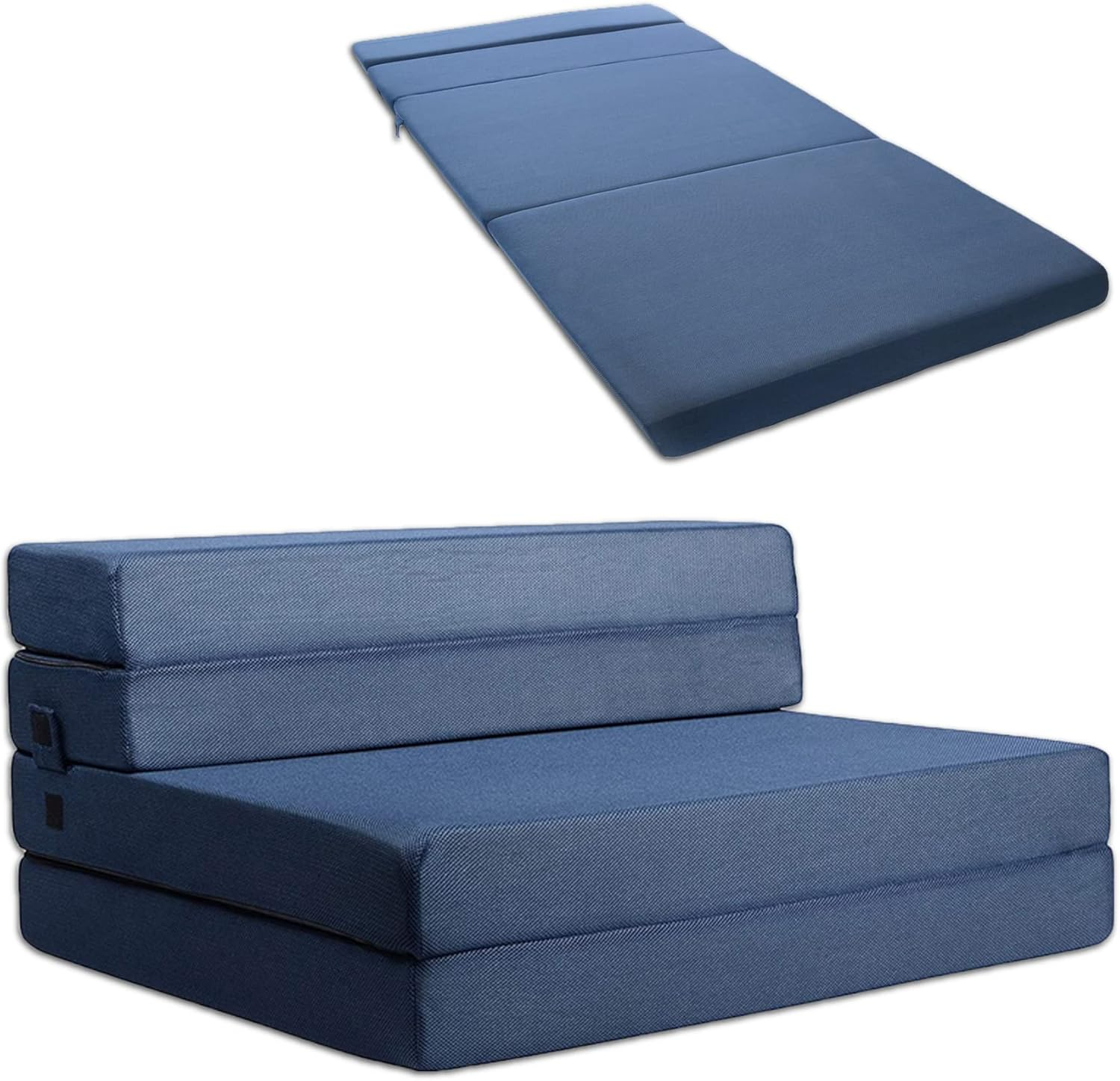 Milliard Tri-Fold Foam Folding Mattress and Sofa Bed for Guests (Full)