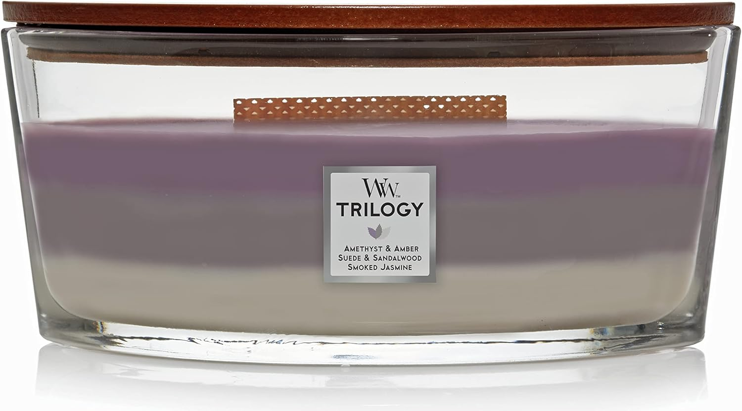 WoodWick Ellipse Trilogy Scented Candle, Amethyst Sky, 16 oz