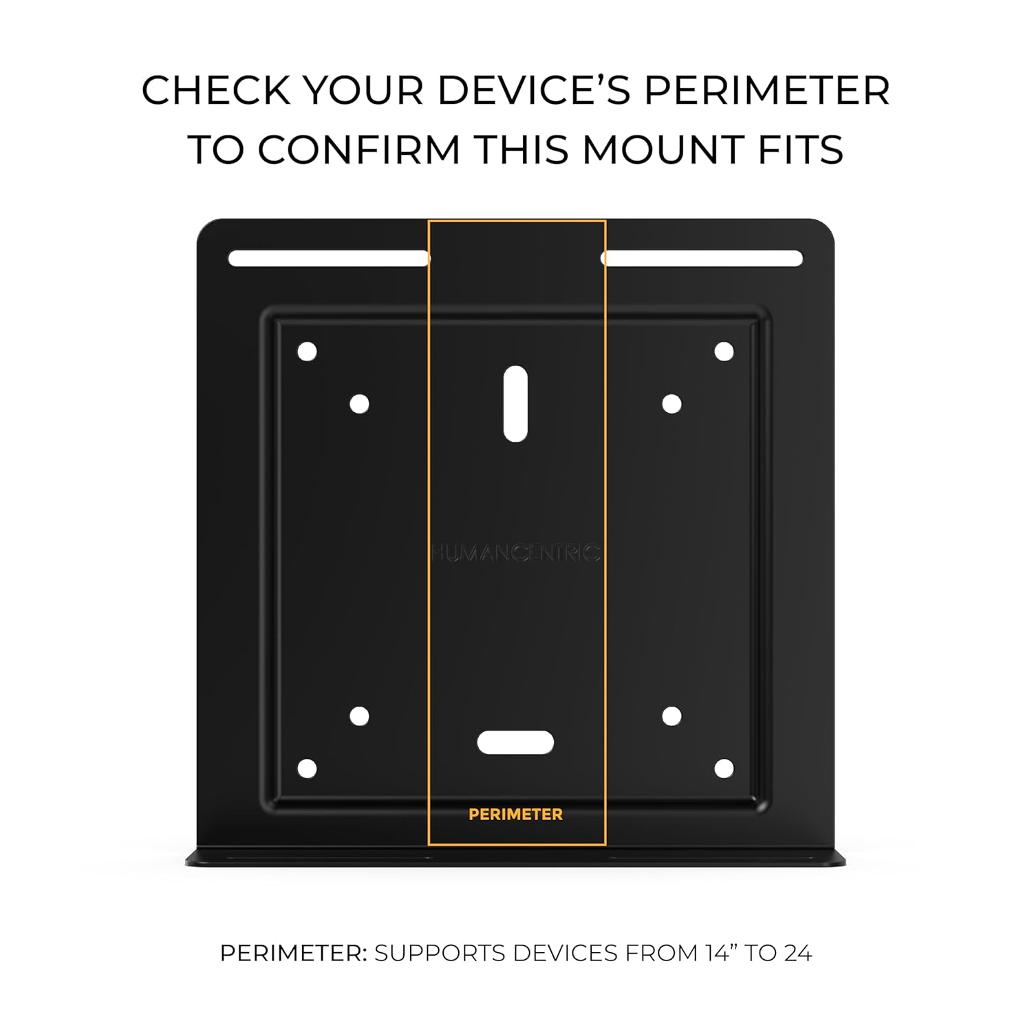 HumanCentric Universal Wall and VESA Mount, Adjustable Strap for Small Computers, UPS Units, Cable Boxes, Modems and Other Electronic Devices, Mounts on The Wall or Back of a Computer Monitor