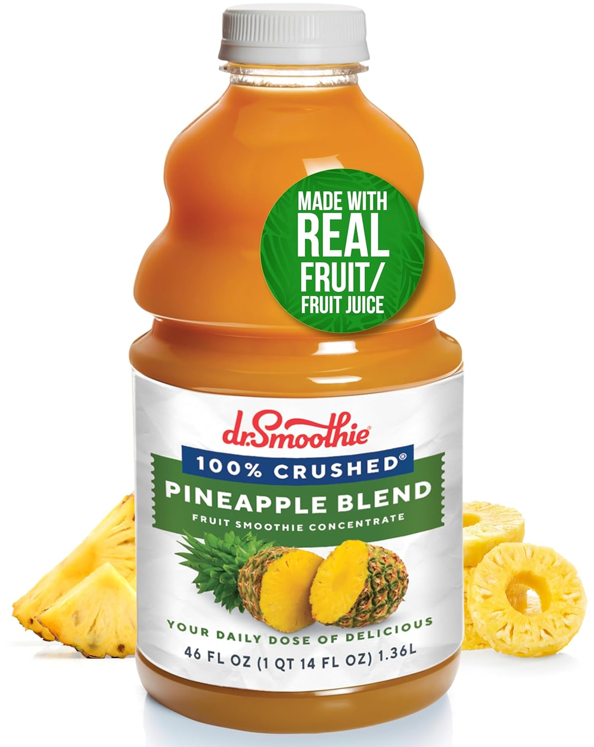 Organic Pineapple Blend 100% Crushed Fruit Smoothie Concentrate, 46 oz