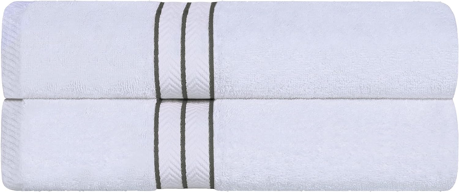 Superior 100% Turkish Cotton Plush 2-Piece Solid Highly Absorbent Towel Set, Chocolate