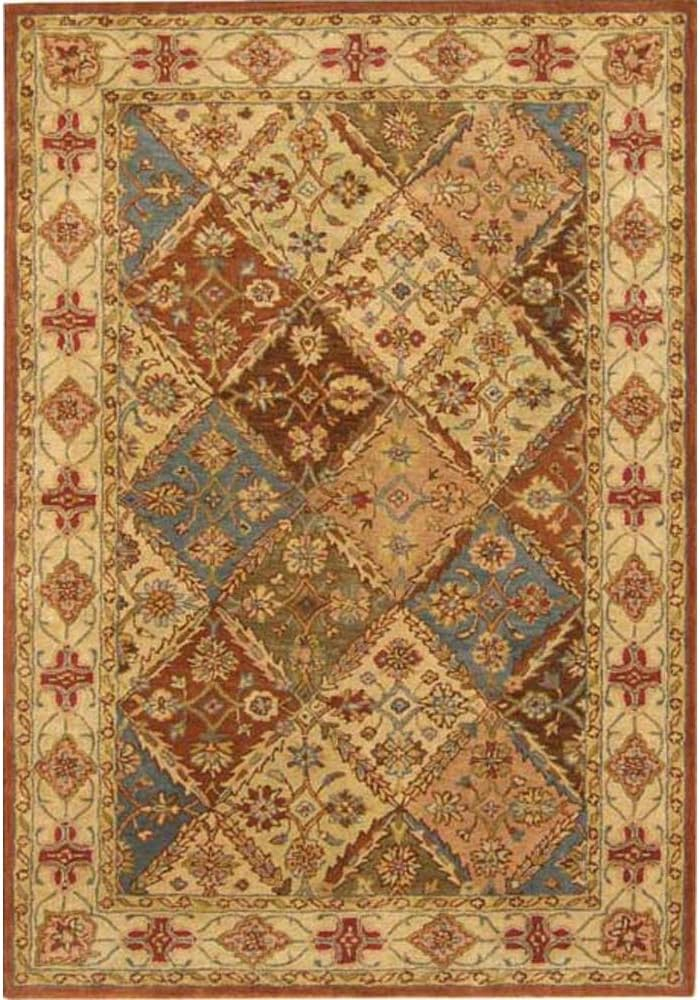 SAFAVIEH Heritage Abbey Traditional Wool Area Rug, Beige, 6' x 9'