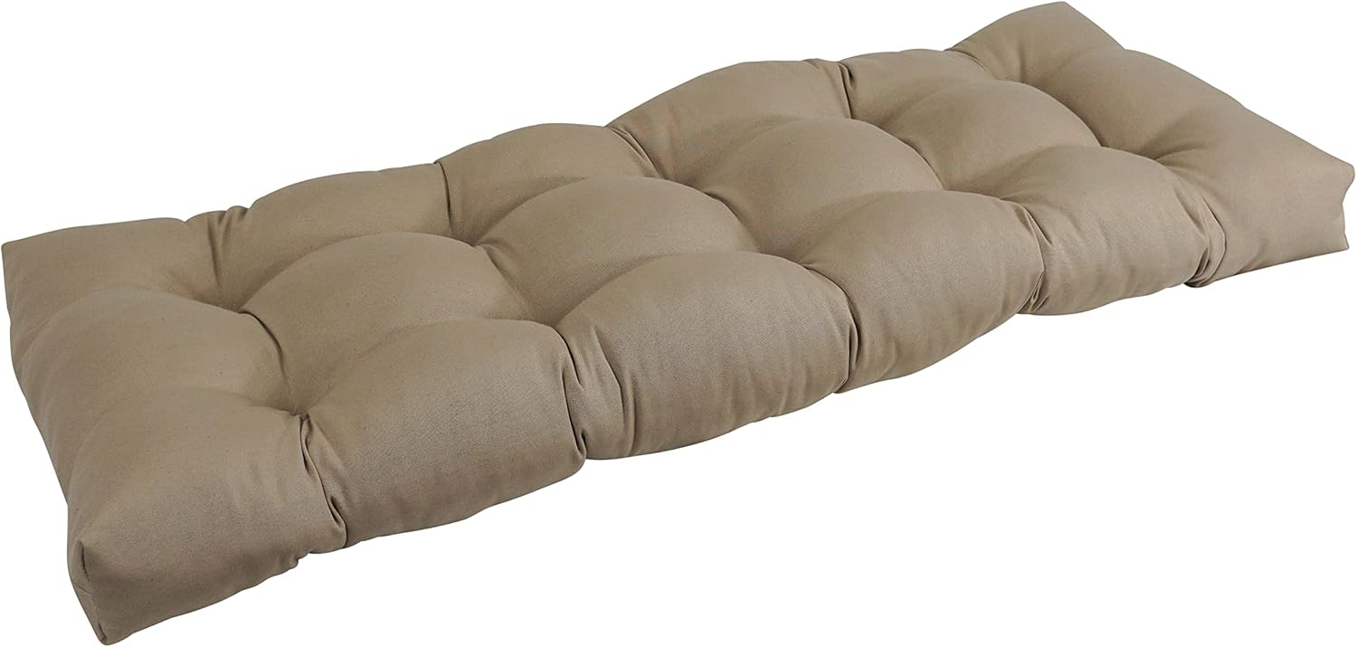 Blazing Needles 46-inch by 19-inch Tufted Solid Twill Bench Cushion