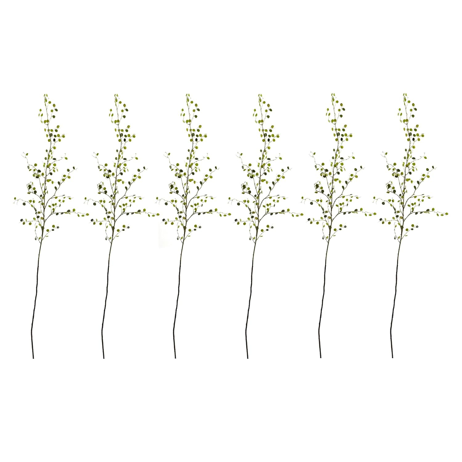 Nearly Natural 48" Night Willow Artificial Flower Stems, Set of 6, Green