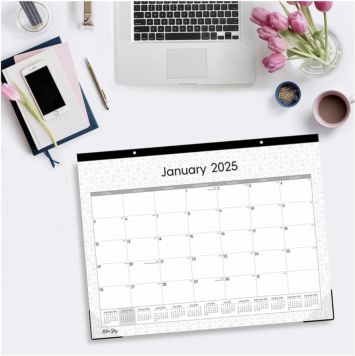 Blue Sky 2025 Desk Pad Calendar, 22x17, Enterprise