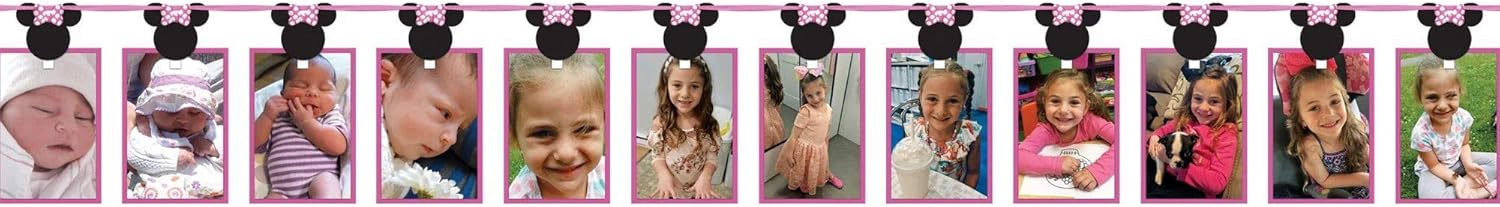 Minnie Mouse Disney Clubhouse Kids Birthday Party Decoration Photo Garland