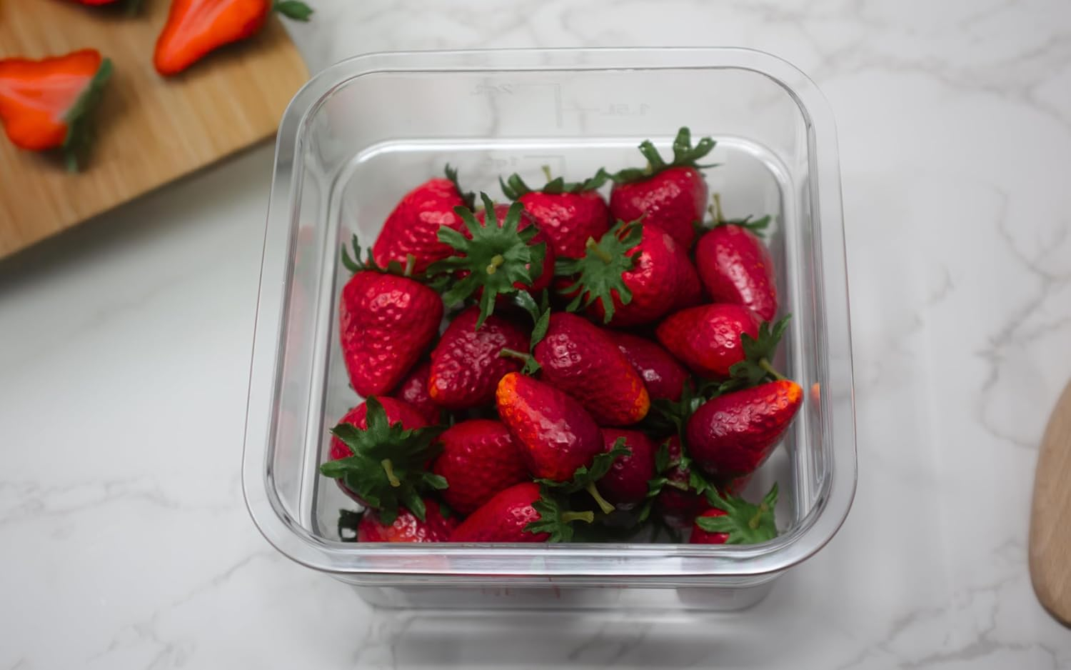 Clear Polycarbonate 2 Quart Stackable Food Storage Container