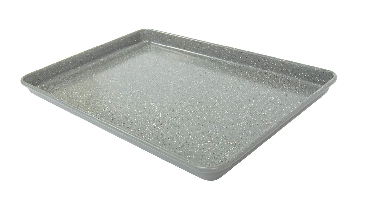 casaWare 13 x 9 x 1-Inch Ultimate Series Commercial Weight Ceramic Non-Stick Coating Cookie/Jelly Roll Pan (Silver Granite)
