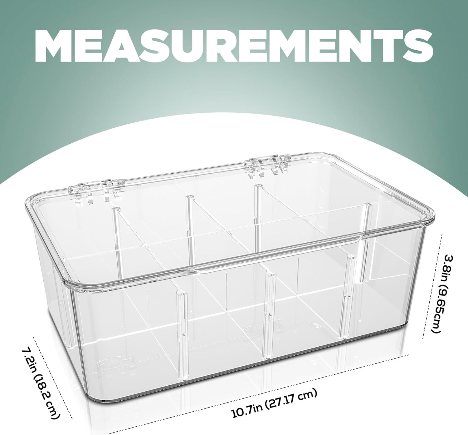 Utopia Home 2 Pack Tea Bag Organizer - Stackable Tea Bag Storage Organizer with Lid - Tea bag holder For Kitchen Organizers and Storage, Multi-Functional Kitchen Organizer, Home organizer (Clear)