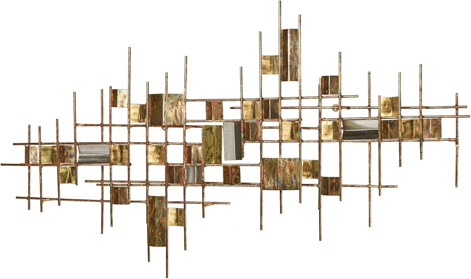 Large Abstract Copper and Stainless Steel Wall Sculpture
