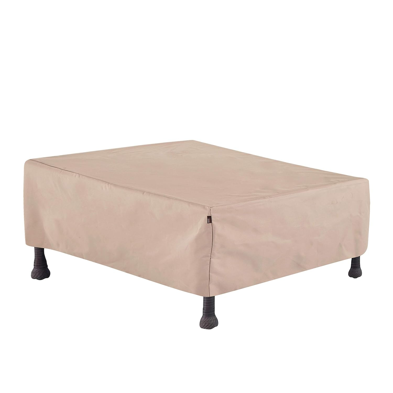 Modern Leisure Chalet Outdoor Patio Ottoman Cover, 48"L x 25"W x 18"H, Beige