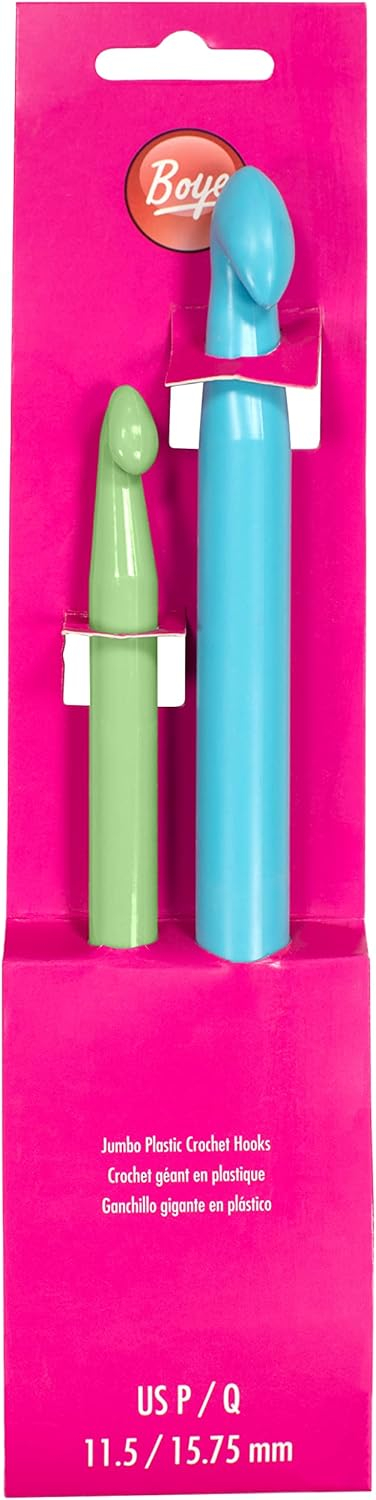 Boye 0.68" Plastic Crochet Hooks, Assorted (2 Pieces)