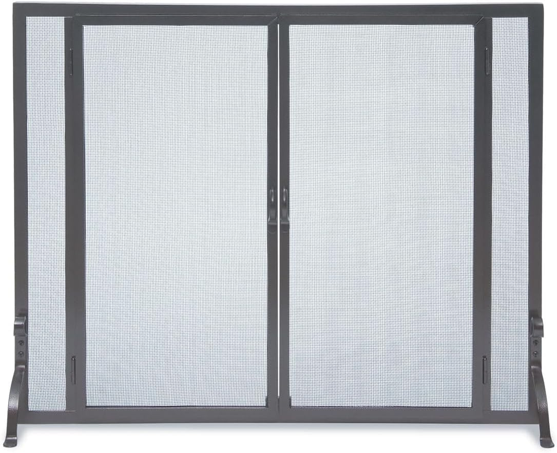Pilgrim Home and Hearth FGND Full Height Door Fireplace Screen, Black
