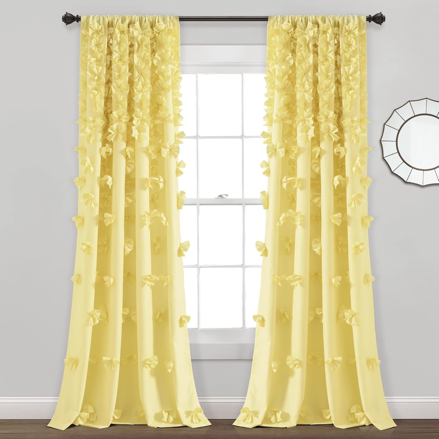 Lush Decor Riley Rod Pocket Curtain Panel